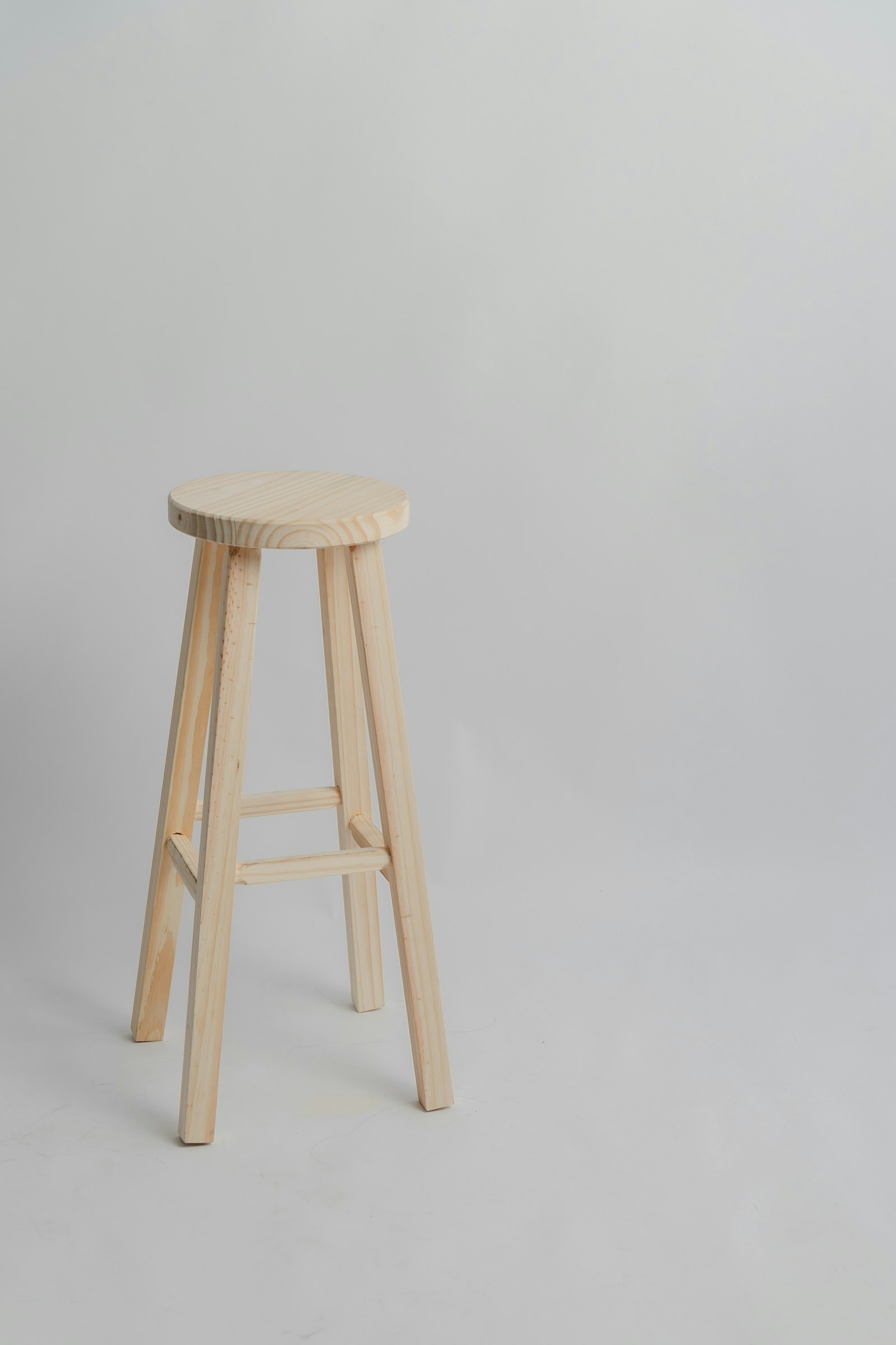 Pale pine counter stool