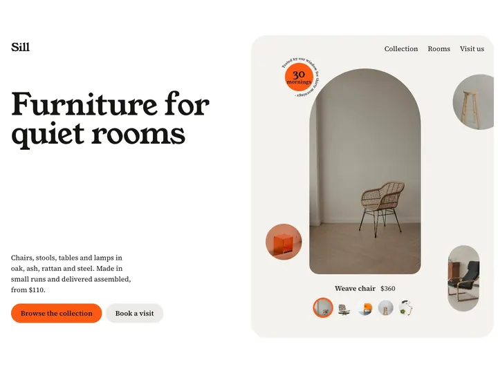 Sill Furniture Shop website design